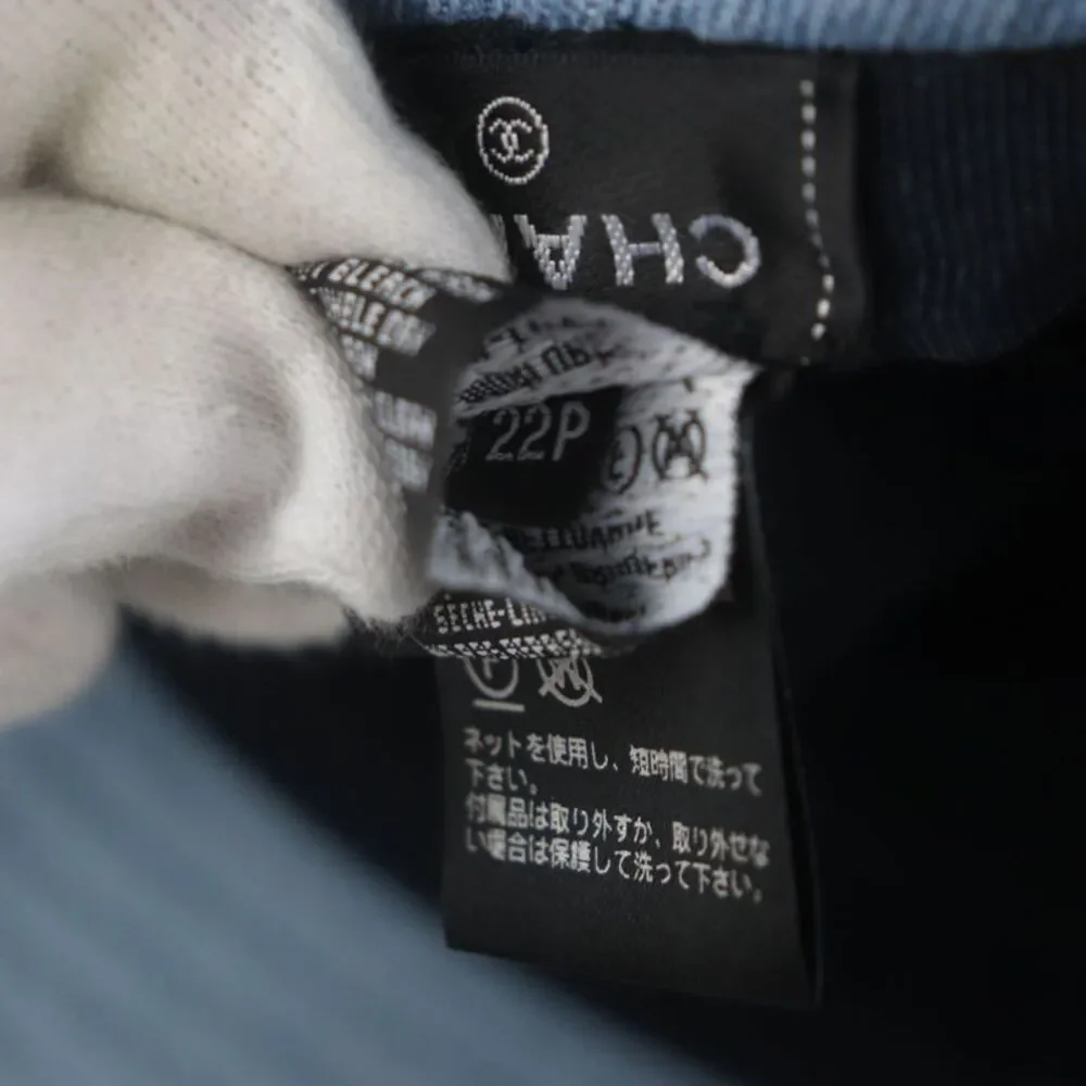 Chanel Sequin logo Denim Cotton Bucket Hat